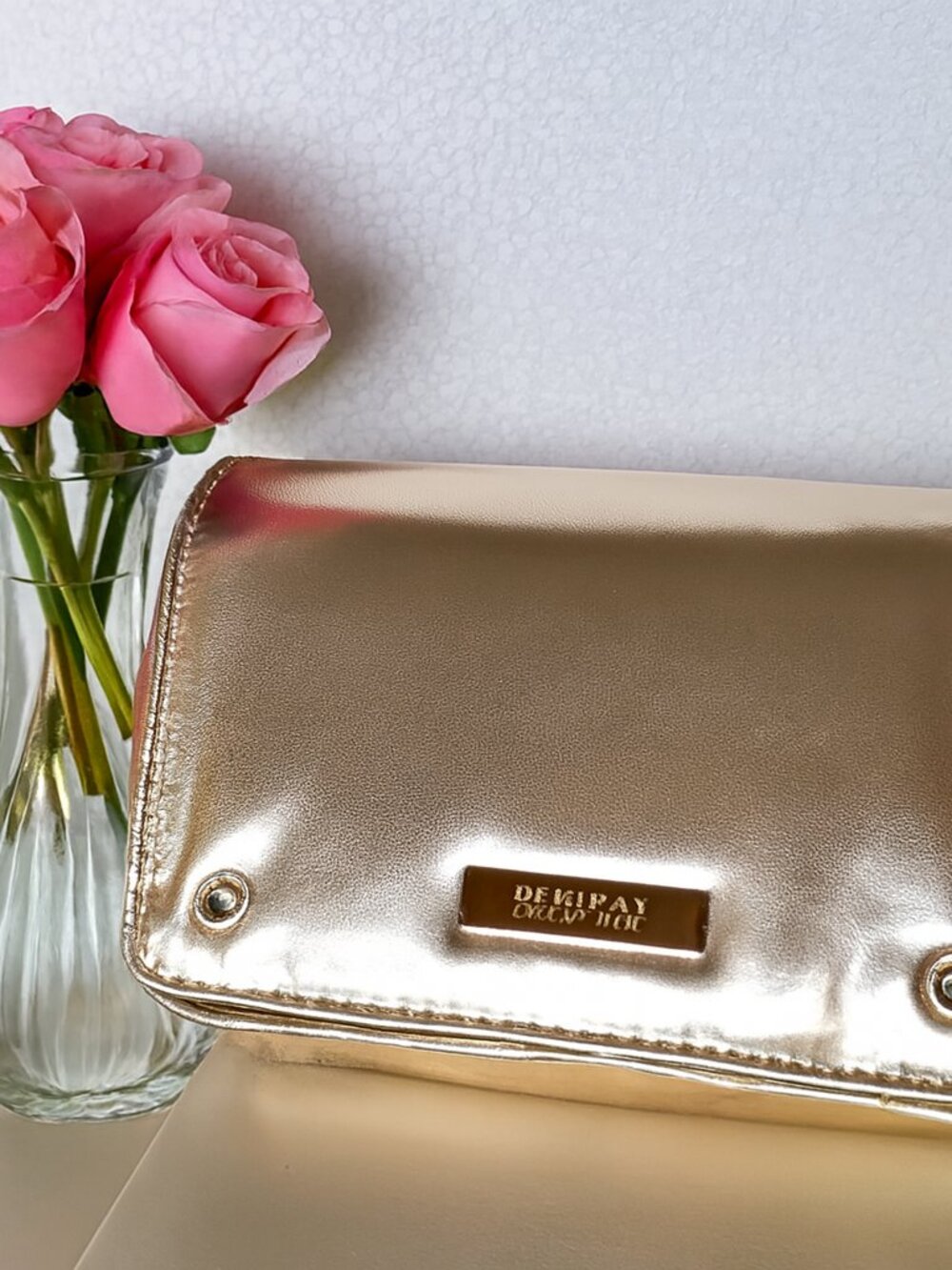 VERSACE Medusa Gold Metallic Cosmetic Case